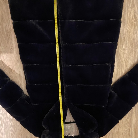 SOIA & KYO Luxe JOAN Faux Fur Coat (dark navy) - Picture 3 of 8